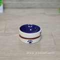 Custom Logo Ceramic Pet Dog Feeding Bowl